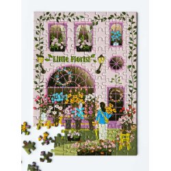 VISSEVASSE Little Florist puslespil med 150 brikker og blomstermotiv.