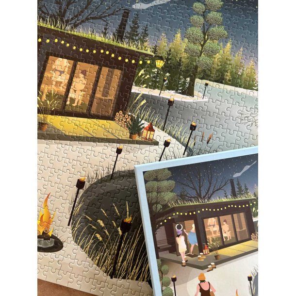 VISSEVASSE � Puslespil � Sauna by the Lake (1000 brikker)