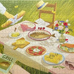 VISSEVASSE  - Puslespil - Summer Table &amp; Me - med  500 brikker