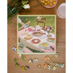 VISSEVASSE puslespil med 500 brikker og sommerligt motiv Summer Table & Me