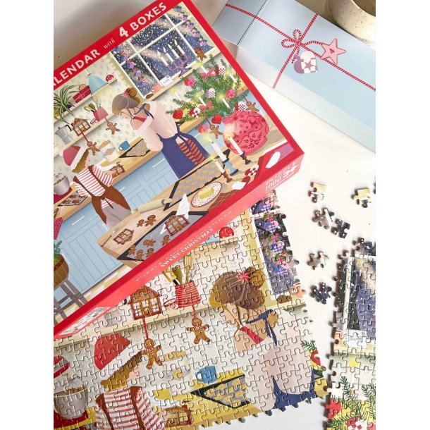VISSEVASSE � Puslespiladventkalender - Sweet Christmas 1000 brikker