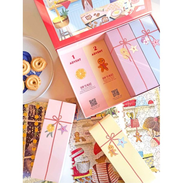 VISSEVASSE � Puslespiladventkalender - Sweet Christmas 1000 brikker