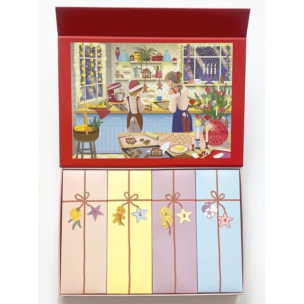 Sweet Christmas puslespiladventkalender med 1000 brikker og julemotiv.