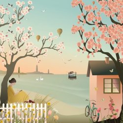 ViSSEVASSE By the Sea plakat med fredfyldt kystmotiv og havblik.