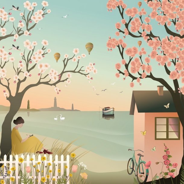 ViSSEVASSE By the Sea plakat med fredfyldt kystmotiv og havblik.