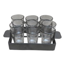 Drikkeglas i jernbakke � S�t med 6 stk.
