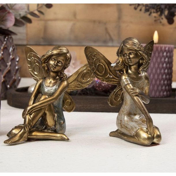 La Vida engle i guld, beige og bl� farver .