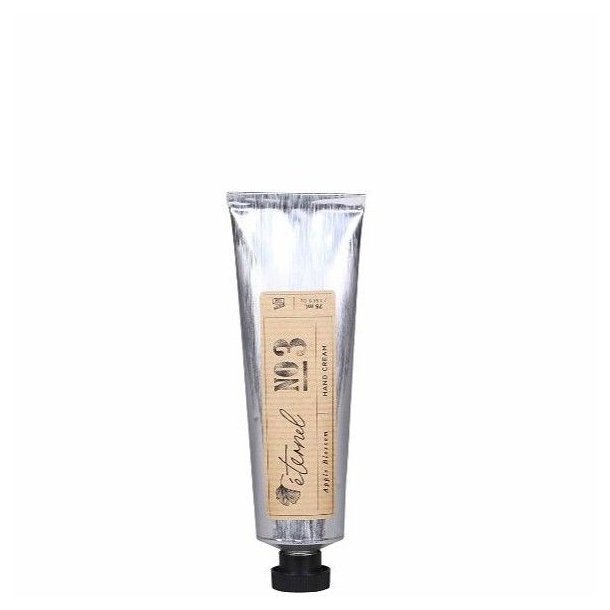 En hvid tube Eternel H�ndcreme No. 3 med Apple Blossom p� 75 ml, vist p� en neutral baggrund.