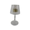 Fritlagt billede af den lille La Vida glasfyrfadsstage p� stilk i klar glas, h�jde 15 cm.