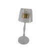 Fritlagt billede af den store La Vida glasfyrfadsstage p� stilk i klar glas, h�jde 23 cm.