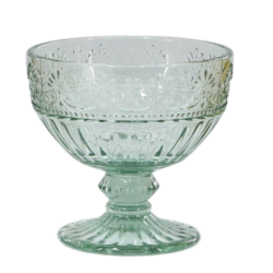 groen-dessertglas eller sk�l p� fod fritlagt