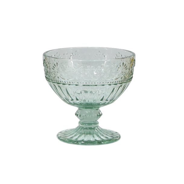 groen-dessertglas eller sk�l p� fod fritlagt