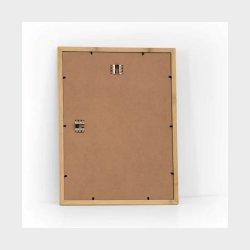 Bagsiden af 30x40 bambusrammen i MDF, der viser de solide beslag til b�de vertikal og horisontal oph�ngning.