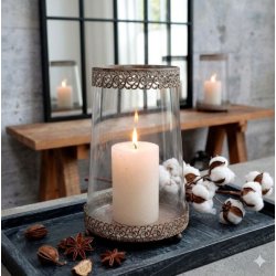 hvidt-bloklys-rustik-paraffin-H10cm-hurricane-sand-H17cm-varenr-1705-86