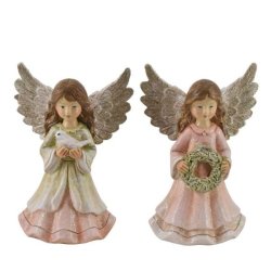 Engle med krans og fugle