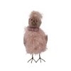 Lille Birta fugl fra La Vida i pink med fjer, briller og sl�jfe p� 20 cm.