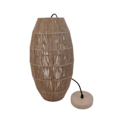 Loftlampe i Jutesnor Aflang Naturfarvet Pendel