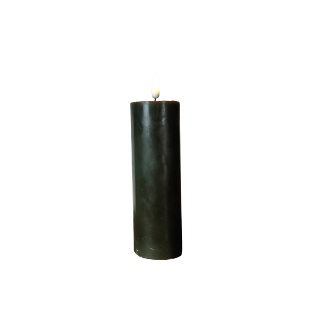 LED bloklys D5 cm x H12,5 cm grn
