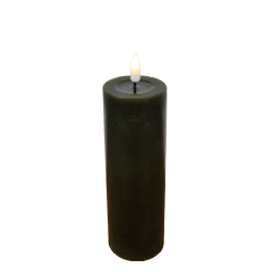 LED bloklys D5 x H15 cm grn