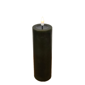 LED bloklys D5 x H15 cm grn