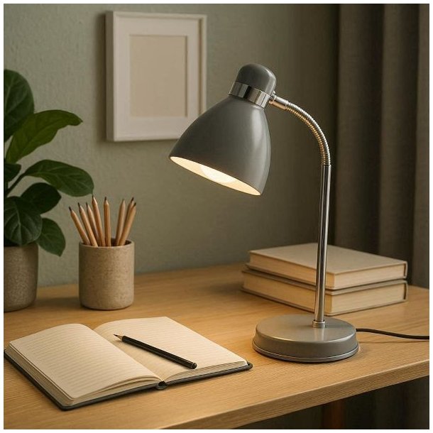 Metalgr� Leitmotiv Mingle Study bordlampe