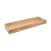 Lille tr�bakke med udsk�rne h�ndtag i m�lene 50x17 cm vist p� hvid baggrund.