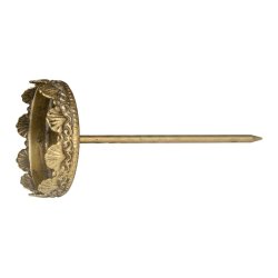 Fritlagt produktbillede af den lille lysholder p� spyd i antik guld (H12 / �5,5 cm) p� hvid baggrund.