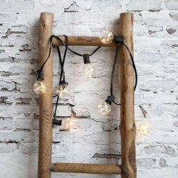 hic Antique lysk�de med 8 glasp�rer indeholdende fine LED-lystr�de (firefly effekt).