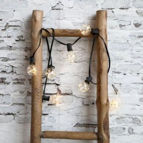 hic Antique lysk�de med 8 glasp�rer indeholdende fine LED-lystr�de (firefly effekt).