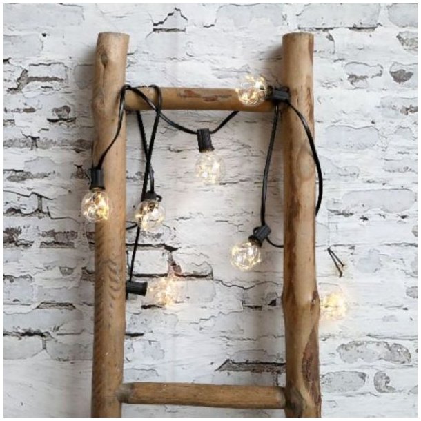 hic Antique lysk�de med 8 glasp�rer indeholdende fine LED-lystr�de (firefly effekt).