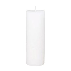 Frilagt Macon hvidt bloklys p� 20 cm p� ren hvid baggrund.