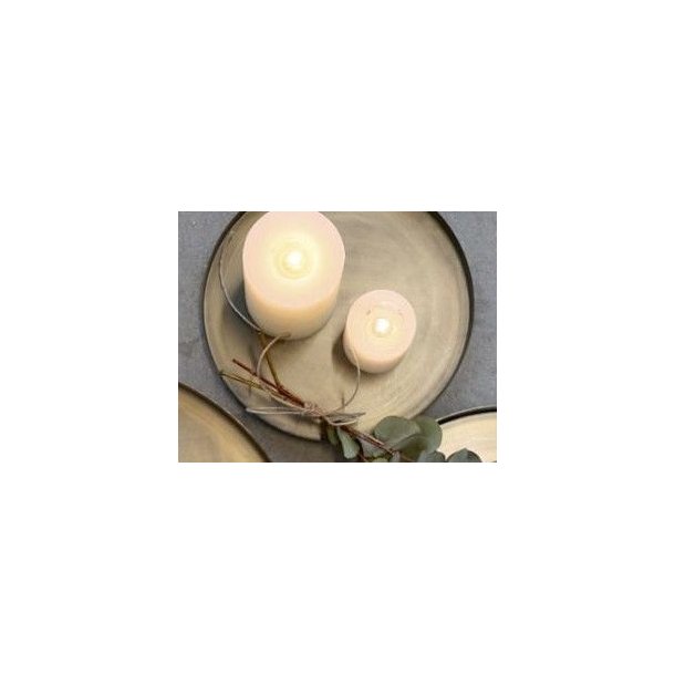 Runde bakker med antik messing-finish � S�t med 3 st�rrelser