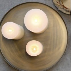 Runde bakker med antik messing-finish � S�t med 3 st�rrelser