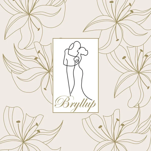 Pop up kort - Bryllup