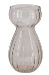 H�j og slank klar glasvase p� 11 cm, perfekt formgivet til at rumme et klassisk hyacintl�g.
