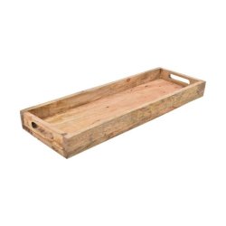 Stor tr�bakke med praktiske h�ndtag i m�lene 65x22 cm vist p� hvid baggrund.