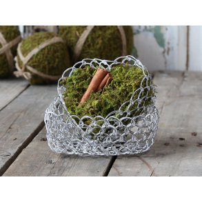 Kurve hjerte i hvid trdnet.