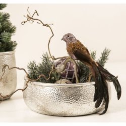 Dekofugl m. clips- kobberfarvet