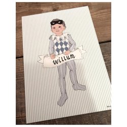 Plakat - Lille Harlekin dreng A4 og A3