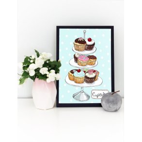 Plakat A4 - Cupcakes