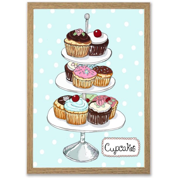  Plakat A4 - Cupcakes