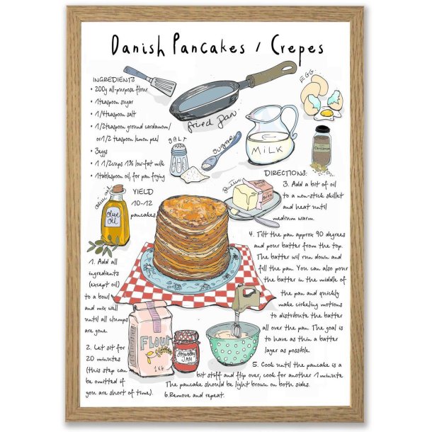 Plakat A3 - Danish pancakes/crepes