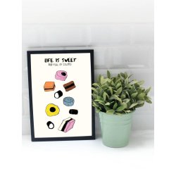 Plakat A4 - "Life is sweet"
