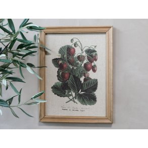 Chic Antique Billede m. jorbr motiv og natur ramme str. H43/L33 cm