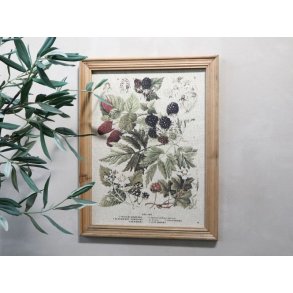 Chic Antique Billede m. brmotiv og natur ramme str. H43/L33 cm