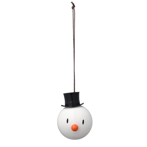 White snowman ornament - Hoptimist snemandsjulekugle