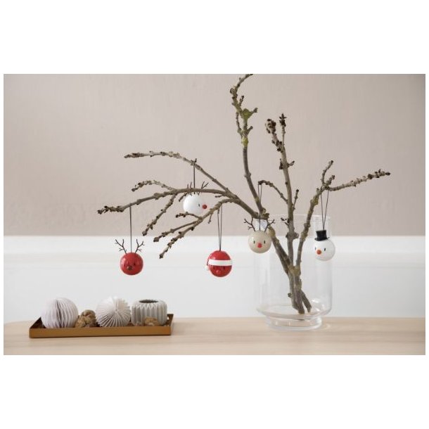 Red Santa ornament- Hoptimist julemand julekugle