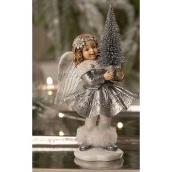 Engle  med klokke og juletr