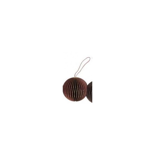 Runde Ornament i papir Chokolade brun