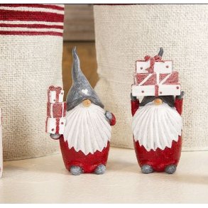 Nissemnd med gaver 1 st: 2 stk ass. nisser